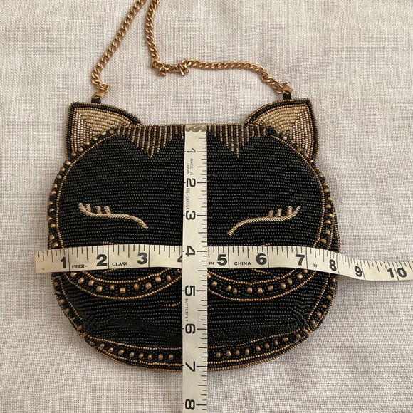 NEW Mary FrancesWhisker Beaded Cat Crossbody Clutch Bag - Picture 6 of 12